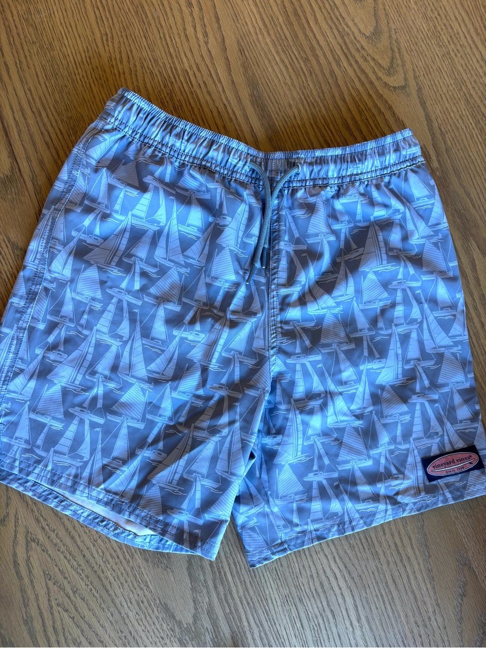 Vineyard Vines Light Blue Sailboat Swim Trunks